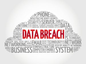 DATA BREACH WORD CLOUD IMAGE REPRESENTING DATA PROTECTION TOPICS